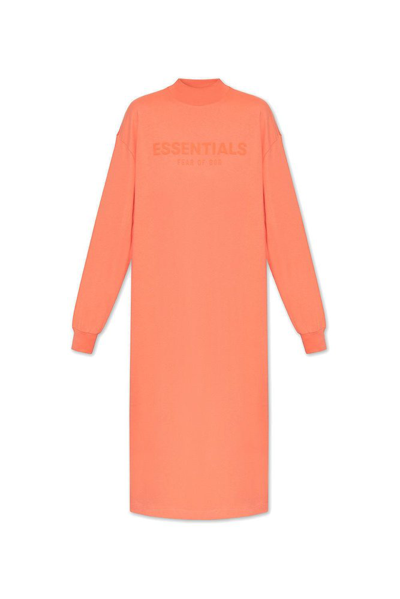 Essentials Fear Of God  Logo Printed Long In Orange