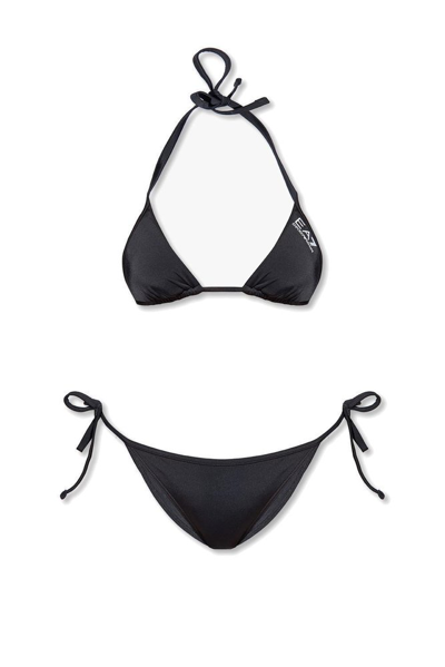 Ea7 Emporio Armani Logo Printed Bikini Set In 20