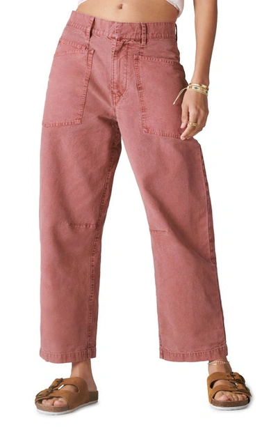 Lucky Brand Utility Wide Leg Pants In Mauve
