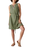 Lucky Brand Embroidered Trim Cotton Dress In Four Leaf Clover