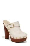 Veronica Beard Alek Platform Clog Sandal In Ivory In Chiffon
