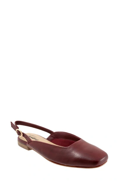 Trotters Holly Slingback Flat In Sangria