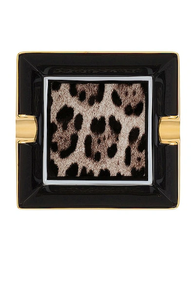 Dolce & Gabbana Casa Small Leopard Square Ashtray