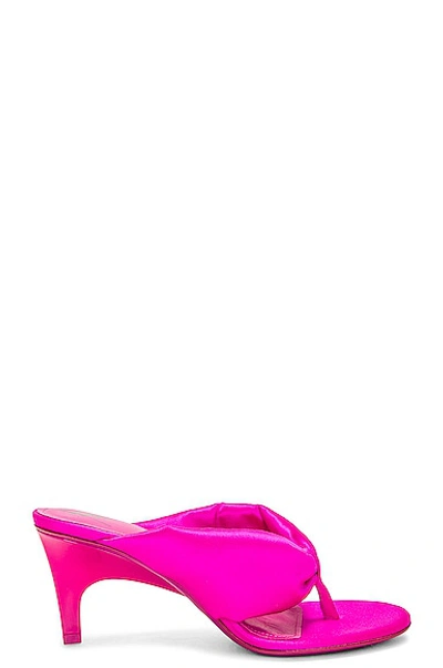 Attico Rem Satin Thong Sandals In Fuchsia