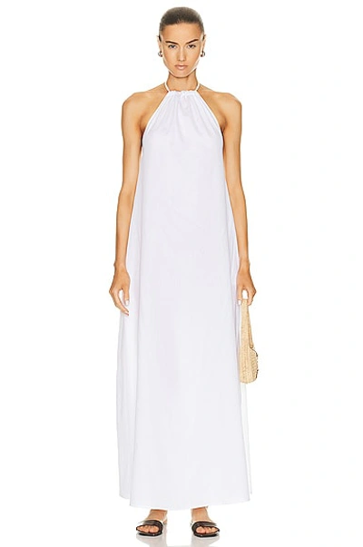 Leset Yoko Halter Maxi Dress In White