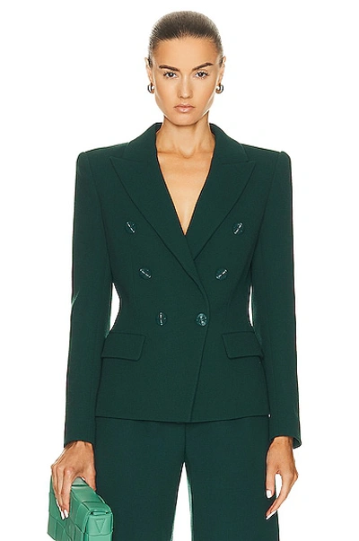 Alexandre Vauthier Wool Jacket In Cypress Green