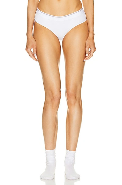 Alexander Wang Brief Underwear In Ribbed Jersey In White