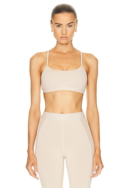 Alo Yoga Airlift Intrigue Bra In Macadamia