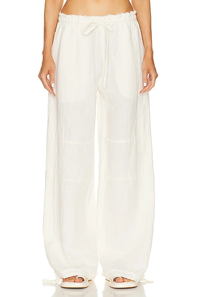 Acne Studios Wide Leg Trouser In Warm White