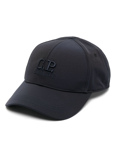 C.p. Company Logo-embroidered Baseball Cap In Blue