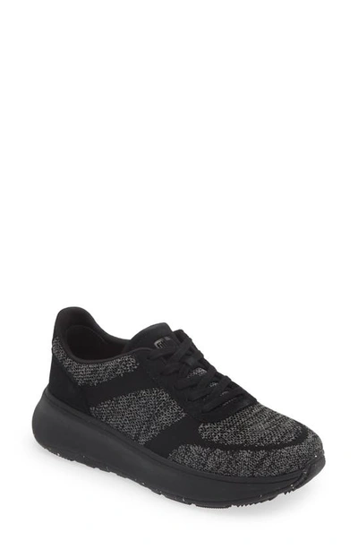 Fitflop F-mode Platform Sneaker In All Black