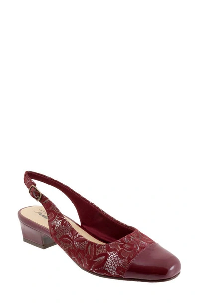 Trotters 'dea' Slingback In Sangria Flor