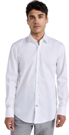 Hugo Boss Slim-fit Shirt In Easy-iron Cotton Poplin In White