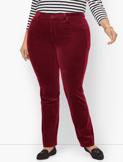 Talbots Stretch Corduroy Straight Leg Pants - Shiraz - 18