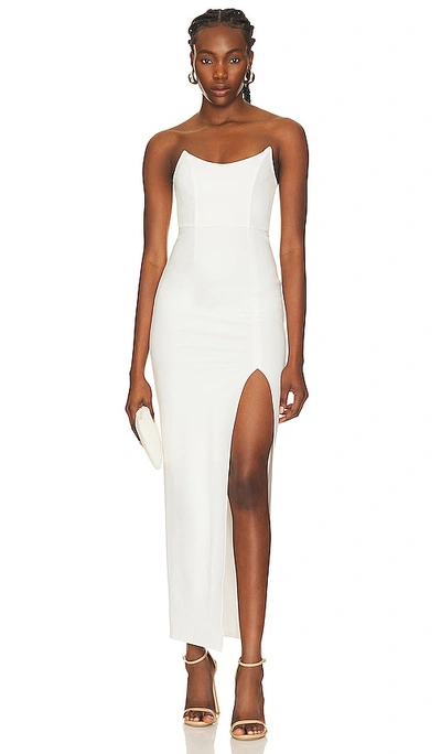 Superdown Ryleigh Strapless Maxi Dress In White