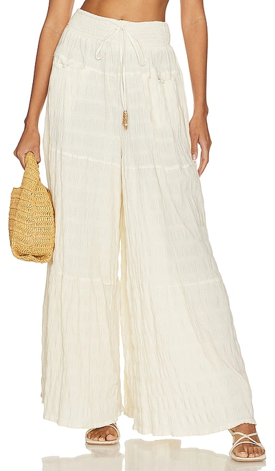 Free People In Paradise Wide Leg Pant In Cream