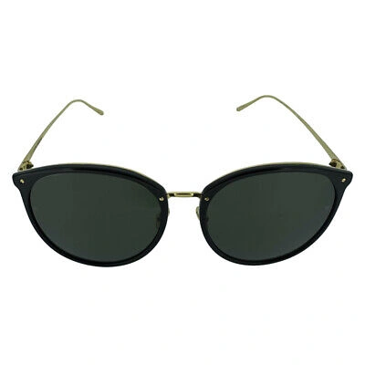 Pre-owned Linda Farrow Unisex Sunglasses 6139 Lfl747c1sun Round Black Frame