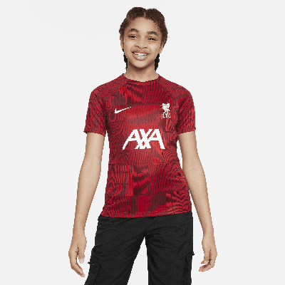 Nike Liverpool Fc Academy Pro Big Kids'  Dri-fit Pre-match Soccer Top In Red
