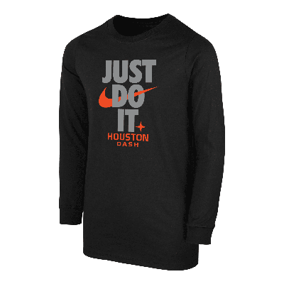 Nike Houston Dash Big Kids' (boys')  Soccer Long-sleeve T-shirt In Black