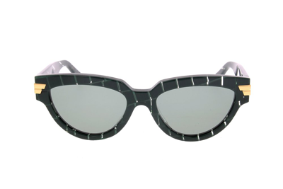 Bottega Veneta Eyewear Cat Eye Sunglasses In Green