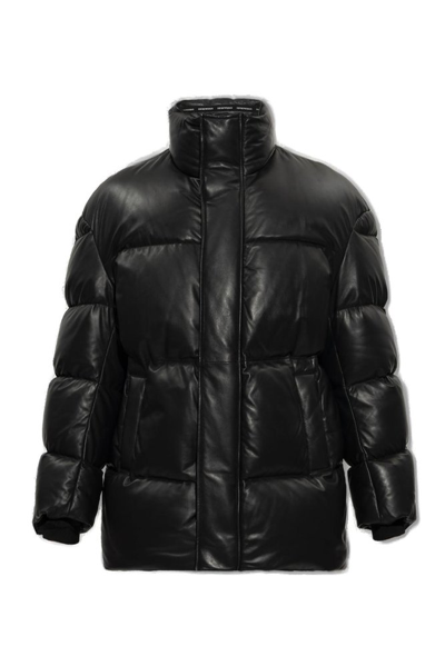 Emporio Armani Quilted Zipped Down Jacket In 999