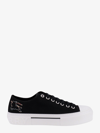 Burberry Check Ekd Cotton Sneakers In Black