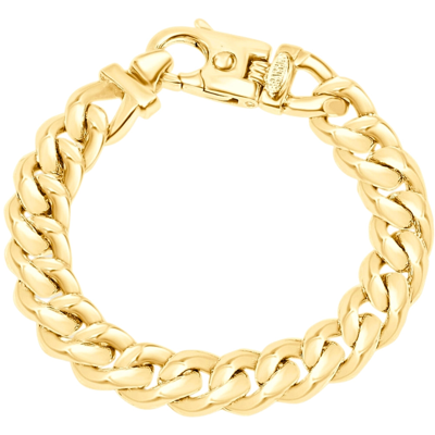 Pompeii3 Men's Cuban 14k Gold (119gram) Or Platinum (191gram) 12mm Link Bracelet 9" In Multi