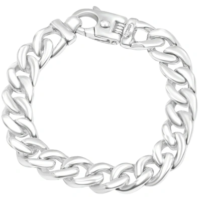 Pompeii3 Men's Cuban 14k Gold (71gram) Or Platinum (133gram) 11.5mm Link Bracelet 8.5" In Silver