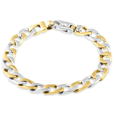Pompeii3 Men's Cuban 14k Gold (33gram) Or Platinum (54gram) 8.5mm Link Bracelet 8.5" In Multi