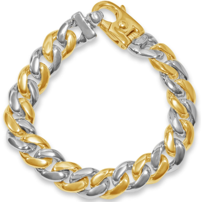 Pompeii3 Men's Link 14k Gold (101gram) Or Platinum (163gram) 13mm Bracelet 9" In Multi