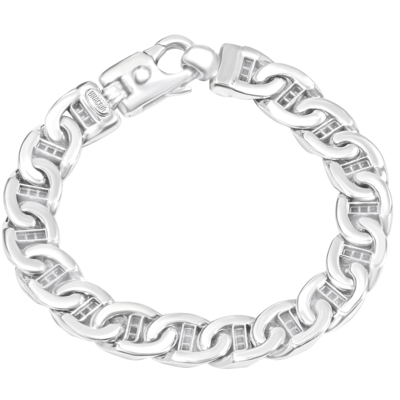 Pompeii3 Men's 14k Gold (79gram) Or Platinum (127gram) 12mm Link Bracelet 8.5" In Multi