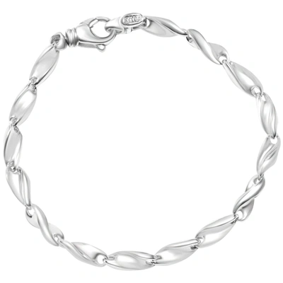 Pompeii3 Men's Link 14k Gold (24gram) Or Platinum (39gram) 5.5mm Bracelet 8.5" In Silver