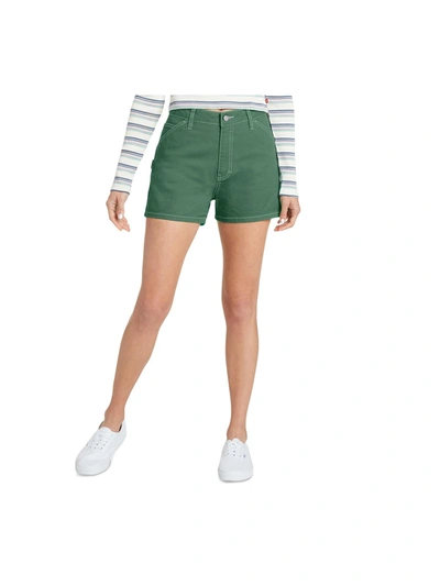 Dickies Carpenter Short Womens High-rise Short Length Denim Shorts In Green