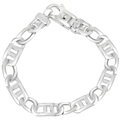 Pompeii3 Men's Marine 14k Gold (29gram) Or Platinum (54gram) 10mm Link Bracelet 8.5" In Multi