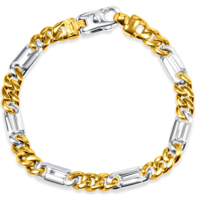 Pompeii3 Men's Link 14k Gold (38gram) Or Platinum (61gram) 7mm Bracelet 8.5" In Multi