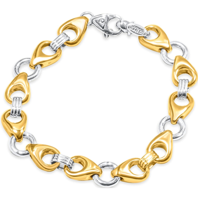 Pompeii3 Men's Link 14k Gold (51gram) Or Platinum (82gram) 11mm Bracelet 8.5" In Silver