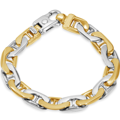 Pompeii3 Men's Marine Link 14k Gold (76gram) Or Platinum (123gram) 11.5mm Bracelet 8.5" In Silver
