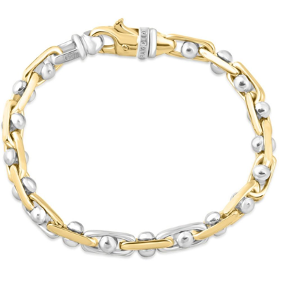 Pompeii3 Men's Link 14k Gold (51gram) Or Platinum (82gram) 6.5mm Link Bracelet 8.5" In Silver