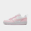 Nike Kids' Court Borough Low Recraft Sneaker In White/pink Foam