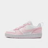 Nike Court Borough Low Recraft Big Kids' Shoes In White/pink Foam