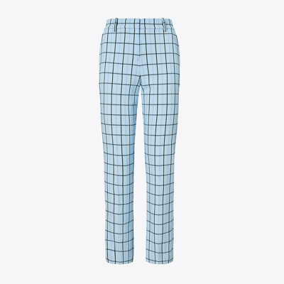 Tory Sport Tory Burch Yarn-dyed Twill Pant In Frost Suit Up Plaid