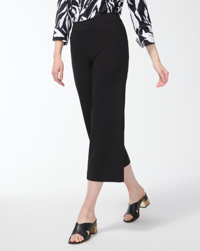 Chico's Petite Brigitte Wide Leg Ankle Pants In Black