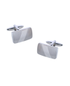 TRAFALGAR DIAGONAL DETAILED RHODIUM CUFFLINKS