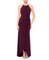 BETSY & ADAM WOMEN'S EMBELLISHED-NECK DRAPED GOWN