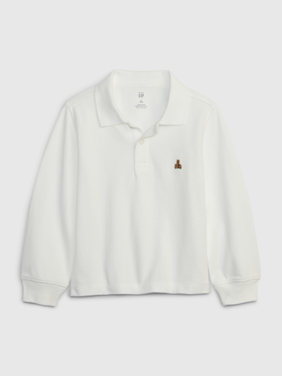 Gap Kids' Toddler Organic Cotton Pique Polo Shirt Shirt In Off White