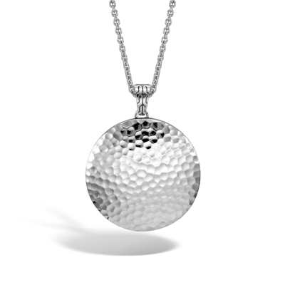 John Hardy Dot Hammered Pendant Necklace In Silver