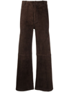 ARMA FLARED-LEG SUEDE TROUSERS
