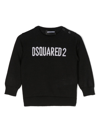 Dsquared2 Logo-print Fine-knit Jumper In Black