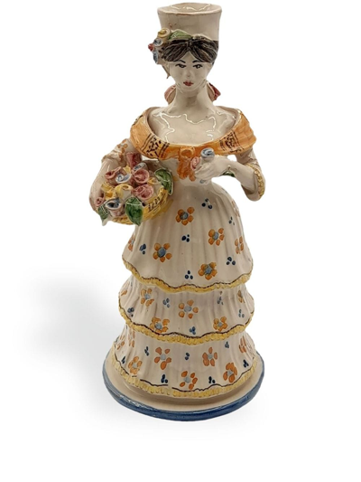 Les-ottomans Lemon Woman Porcelain Candle Holder In White