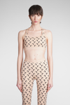 Marine Serre Regenerated Jersey Sport Bra Clothing In Beige
